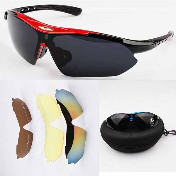

5 pieces riding cycling sunglass suits outdoor sport sunglasses for women uv400 goggles myopia frame be worn for road bike bicycles, White;black