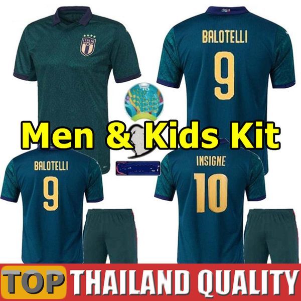 

2019 2020 Италия футбольные майки INSIGNE Ренессанс Футболка CHIELLINI BONUCCI BERNARDESCHI BELOTTI SENSI BARELLA мужчины женщины детский комплект единообразный