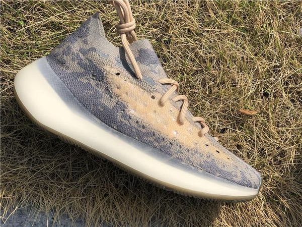 

kanye west 888boost 380 mist alien running shoes tans 3m reflective wave runner men women sports sneakers fx9764 with box 36-46.5