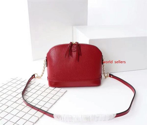 

m50321 classic water ripple shell bag red chain shoulder bags hobo handbags handles boston cross body messenger shoulder bags