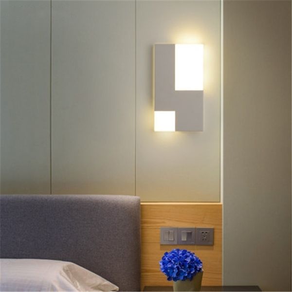 

post modern wall light black and white geometric pattern simple l interior lamp living room bedside wall lamp edroom light