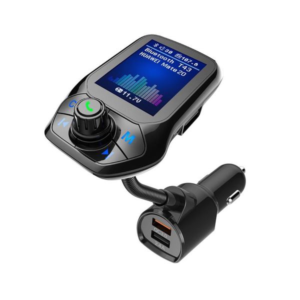 

car mp3 player bluetooth cigarette lighter charger auto dual usb charge hand- play music phone call noise cancellation