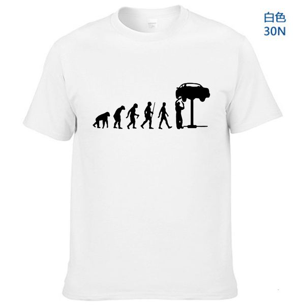 

summer style evolution auto mechaniker mechanic car t-shirt funny gift t shirt for men tee, White;black