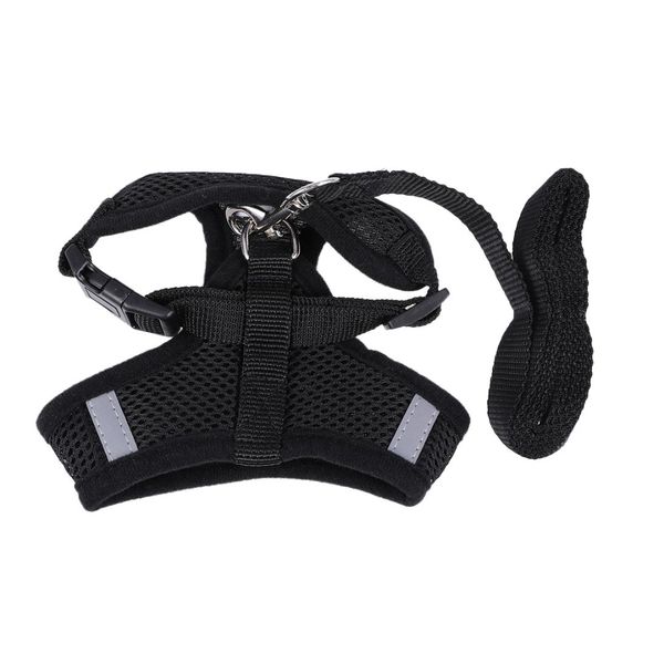 

mesh harness with vest collars chest back chest strap pet supplies breathable adjustable vest for small pets puppies cats dogs