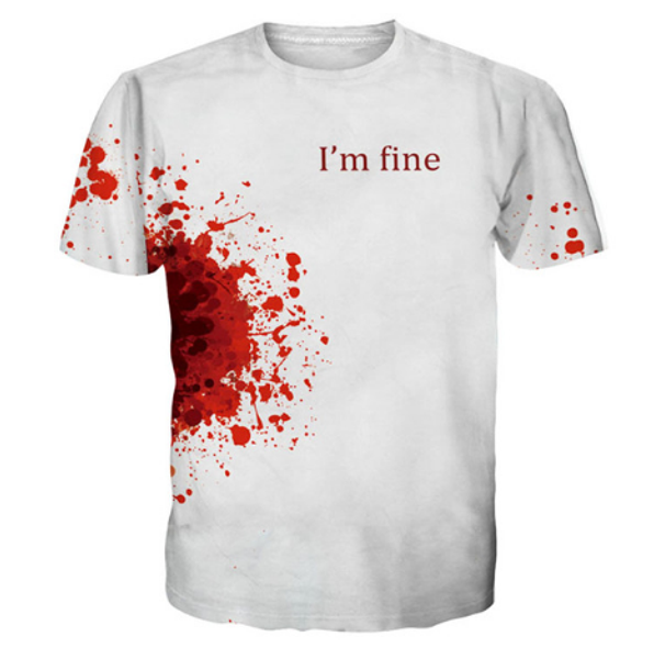 

halloween horror blood fashion men/woman funny 3d print t-shirt casual short sleeve funny t shirt tees t-shirt bb36, White;black