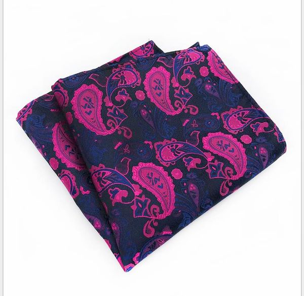 

2019 new polyester baggy suit pocket scarf and scarf with the same type of scarf, Blue;purple