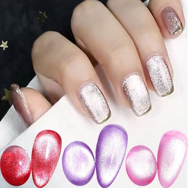 

nail polish 8ml 9d cat eye art manicure crystal stone star magnetic multicolor gel