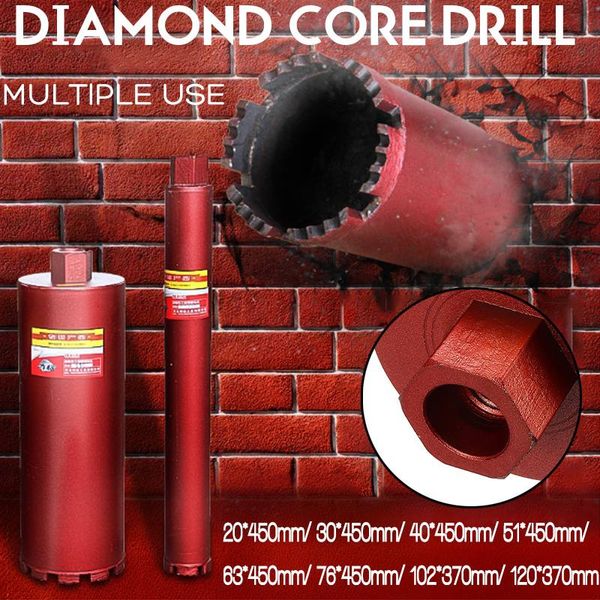 

20/30/40/51/63/76/102/120mm diamond core drill bit for concrete stone tap water heater air conditioning toilet pipe hole puncher
