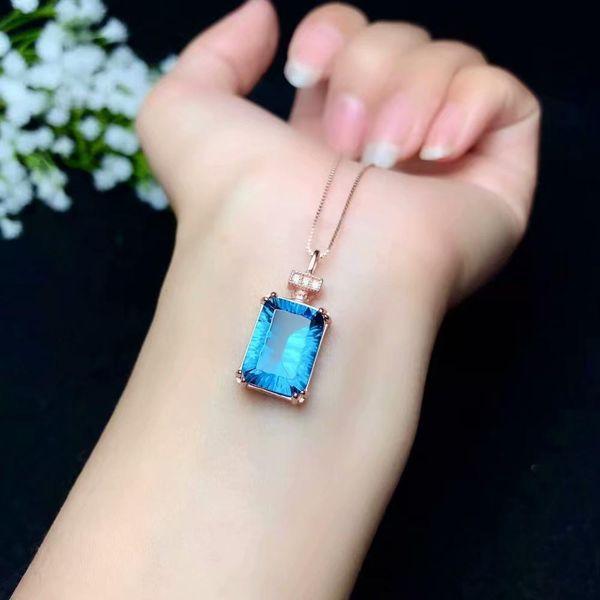 

selling style :classic blue z gemstone pendant for necklace, Silver