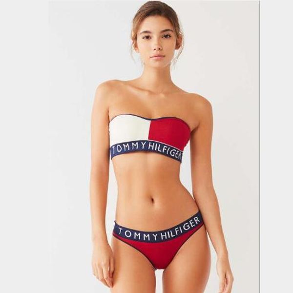 

Women two piece outfit new fa hion pattern de igner wim uit bikini t letter print lady bikini wim uit