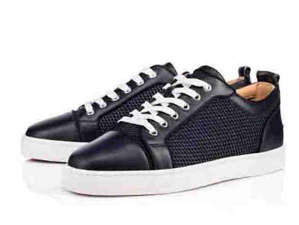 

сетка замша туфли с красной подошвой тапки для женщин, мужчины с низким верхом спорт квартира, известный повседневный walking венчание парти, Black