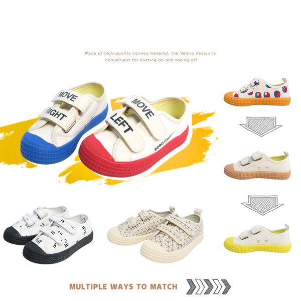 

casual girls boys canvas shoes novesta brand printed fashion children shoes non-slip 2020 spring kids sneakers spotrt, Black;red