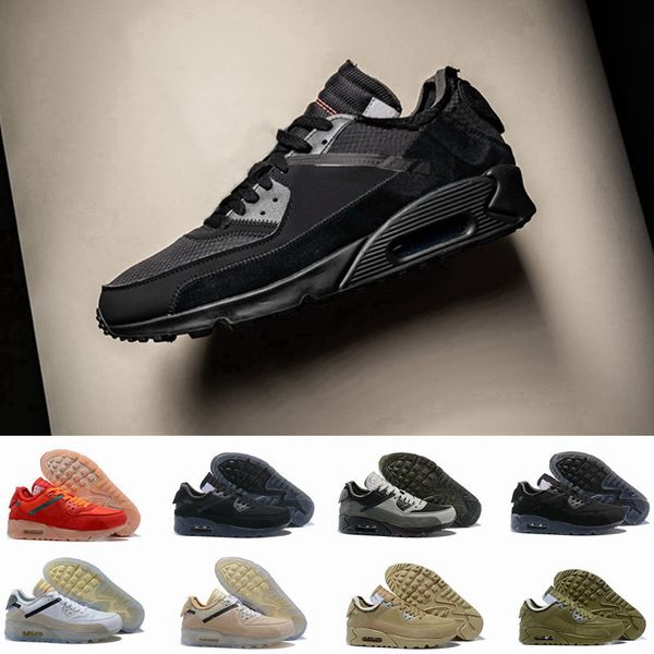 

2019 men 90 running shoes virgil designer world cup triple white black air red off sneakers 90s trainers classic sports chaussures zapatos