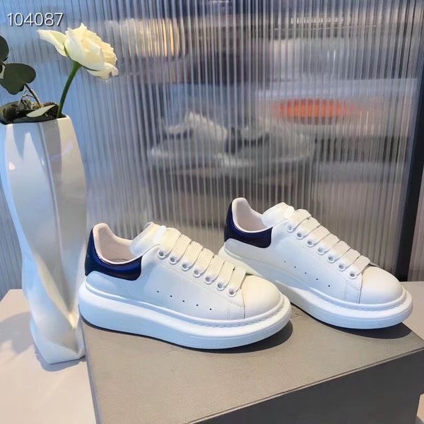 

men women shoes brand fashion luxury oversized calfskin trainers causal platform sole leather lace up les chaussures pour femmes, Black