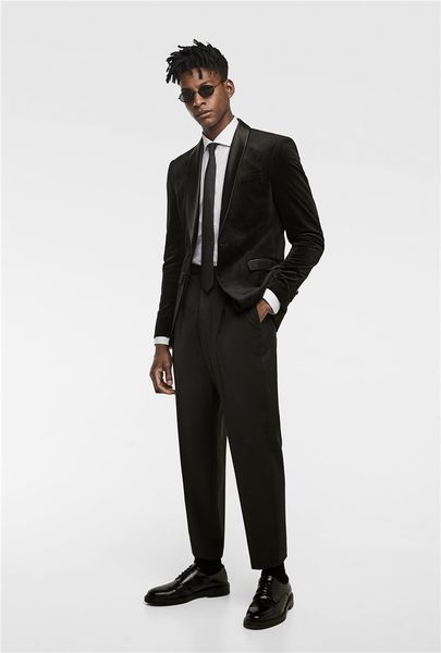 

all loved groomsmen shawl lapel one button groom tuxedos men suits wedding/prom/dinner man blazer(jacket+tie+pants) 013, Black;gray