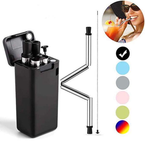 

новейшая складная солома с индивидуально обернутой соломенной коробкой, многоразовая и экологически чистая, с сертификатом безопасности