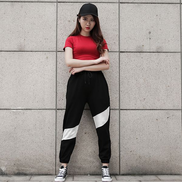 

New Fashion Pants Mid-waist Feet Casual Men and Women Joggers Slim Long Sweatpants Size M-2XL Chap1703