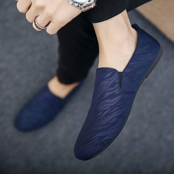 

dark pattern peas shoes men's spring and autumn new fashion trend social handsome guy a pedal casual shoes, Black