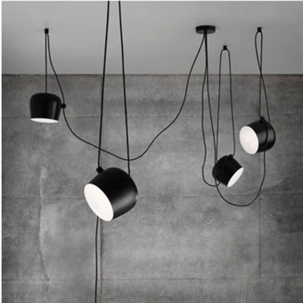 

1/2/3/4/5 Heads DIY Drum Led Pendant Lamp For Restaurant Modern Clothing Store Window Industrial Pendant Light Indoor Lighting Fixture