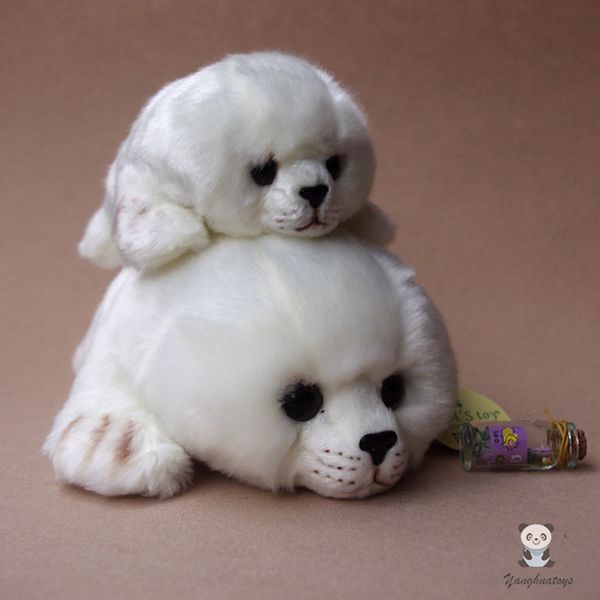 

soft kids toys plush stuffed animal white seal pups baby toy doll super cute