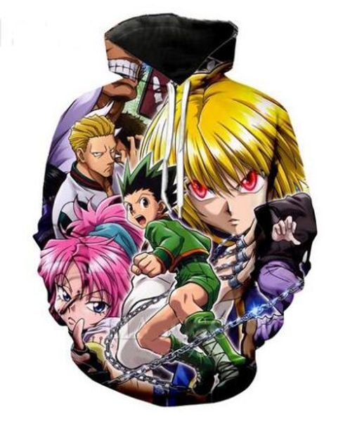 

new fashion harajuku style 3d printing hoodies hunter x hunter men women autumn and winter sweatshirt hoodies coats bwq0232, Black