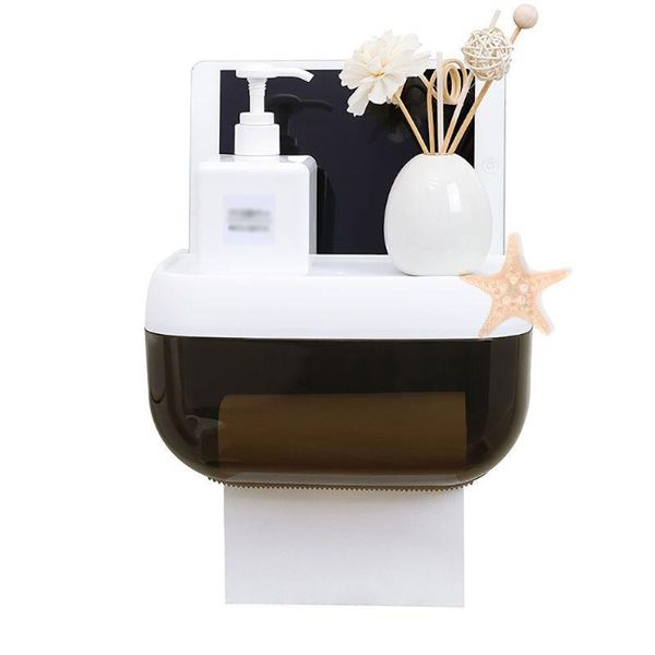 

wall-mounted paper towel box punch-tissue cover napkin holder houseware toilet paper roll holder container for bathroom