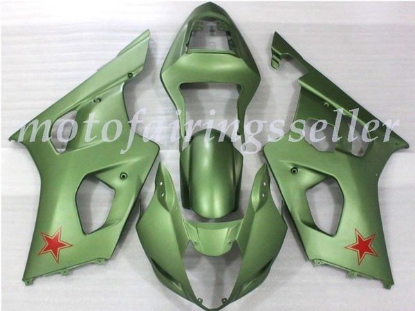 

new abs plastic fairings kit fit for suzuki gsxr1000 2003 2004 gsxr1000 03 04 injection mold matt green red star