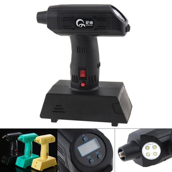 

12v 25l/min portable wireless dual purpose digital display electric tire inflatable pump support usb charge with led light