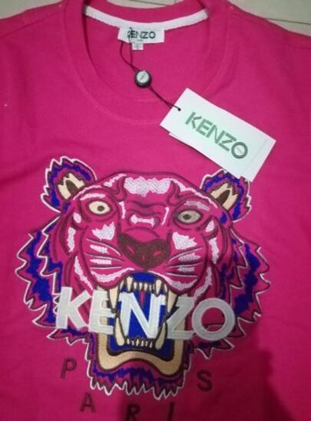 

brand k*o paris embroidered tiger sweater pure cotton o-neck pullover terry sweatershirt origina op-97l, Black