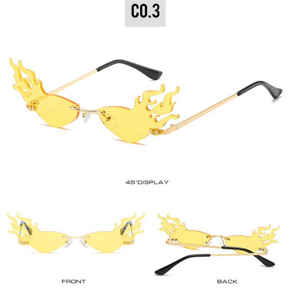 

firewave sunglasses ashion fire wave flame sunglasses women men rimless sun glasses eyewear luxury trending metal frame sunglasses ifbxw