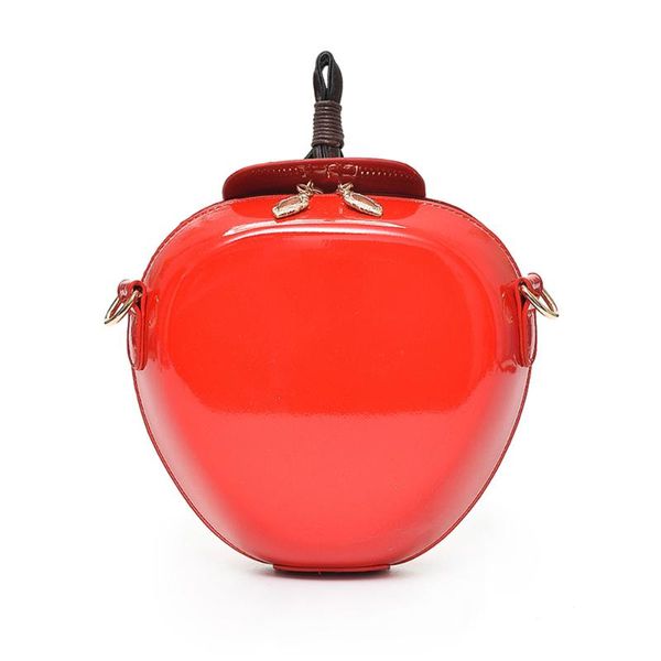 

#h30 apple shape pu leather handbags solid zipper shoulder bag crossbody messenger phone coin bag evening party clutches bolsas