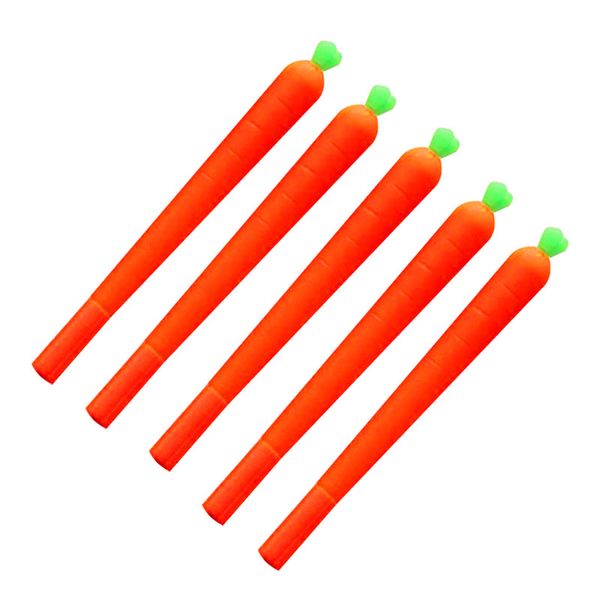 

5 x cartoon carrot effect student gel ink roller ball pen ballpoint office gift