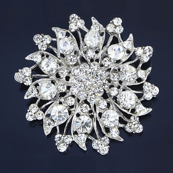 

luxurious crystal overcoat brooch woman high file corsage pin shawl buckle accessories product clothes & accessories accessories brooch, Gray