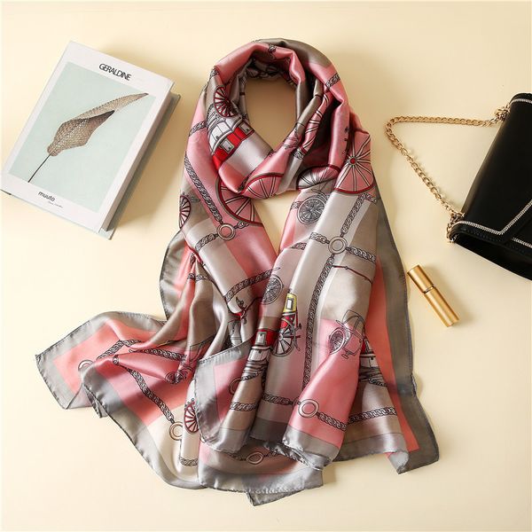

new designer spring and autumn scarf silk long scarf sun protection travel beach towel 180 * 90cm ing, Blue;gray