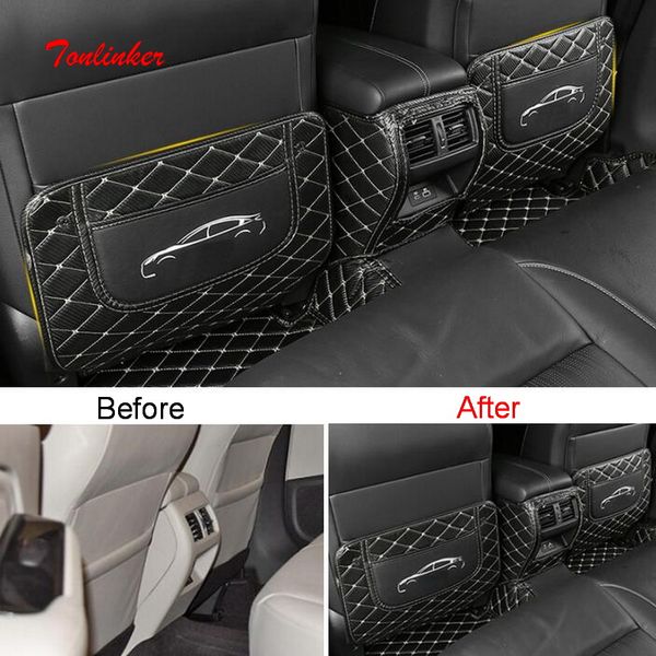 Tonlinker Interior Car Seat Back Anti Dirty Pad Cover Sticker For Altima 2019 Car Styling 1 Pu Leather Cover Sticker Vehicle Interior Design Vehicle