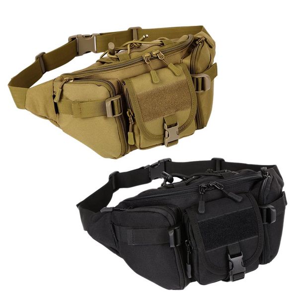 

brown fanny pack mens tactical waist bag pack camo waterproof hip belt bag pouch for hiking climbing outdoor