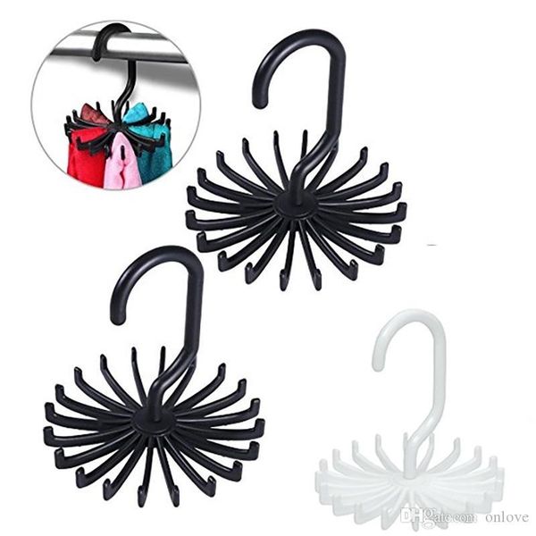 

multifunction tie belt necklace racks belt hanger scarf holders hook for closet organizers 360 degree rotating 20 hooks bathroom xd20240