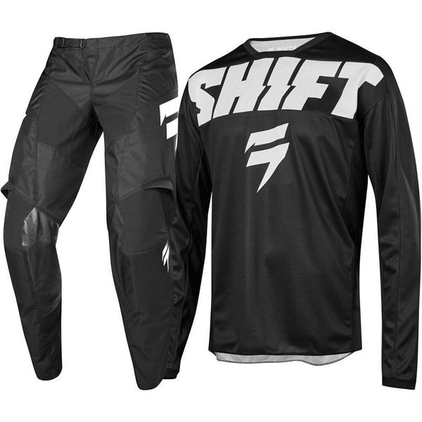 

new mx 2019 whit3 black jersey pants motocross gear set motorcycle atv bike racing protection suit mountain downhill, Black;blue