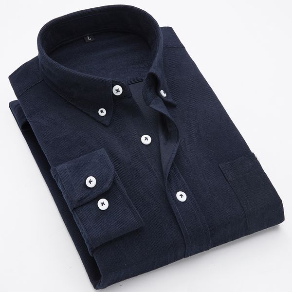

spring autumn style men long sleeve shirt mens casual corduroy shirts regular model male button thick corduroy dress shirts, White;black