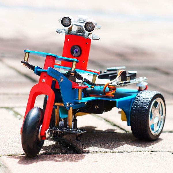 

three-wheeled car smart robot kit programmable learning toy with hd camera diy robot kit with 4g/2g/1g raspberry 4b for children