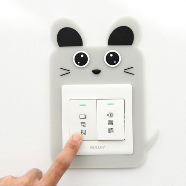 

1 cute cartoon animal silicone switch decorative stickers sticker luminous bedroom sticker cartoon animals luminous decorative