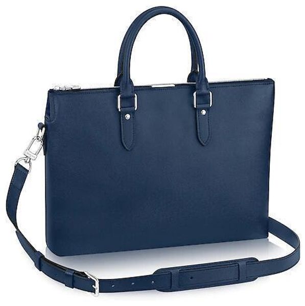 

m34401 anton soft briefcase men classic blue real caviar lambskin le boy chain flap bag handbags shoulder messenger bags totes