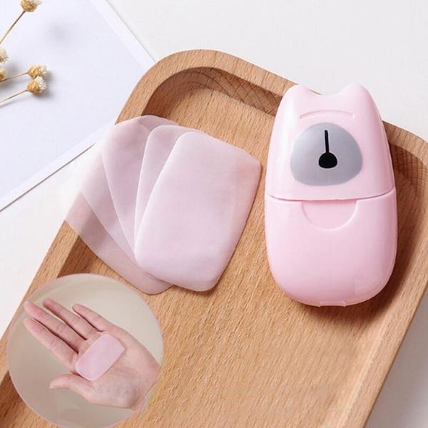 

50pcs/box disposable anti dust mini travel soap paper washing hand bath cleaning portable boxed foaming soap paper scented sheets