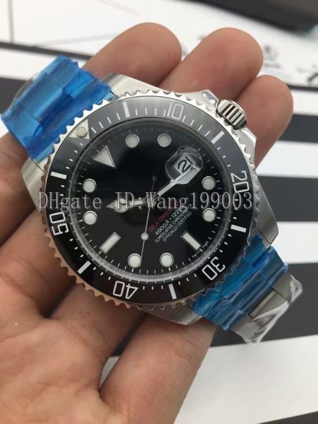 

mens watch 43mm sea ceramic bezel asia 2813 movement mechanical luxury automatic mens watches, Slivery;brown