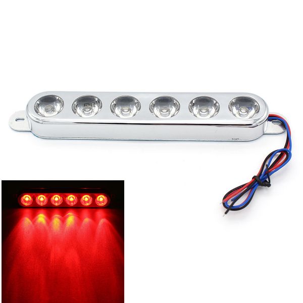 

универсальный 6 led мотоцикл хвост тормозной свет строба вспышка лампа красный
