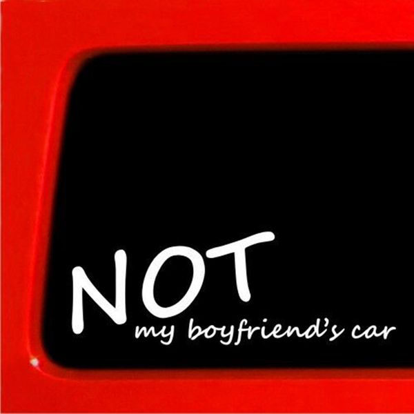 

18*6.3cm not my boyfriends car sticker decal car truck funny bumper window funny personality stickers