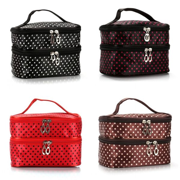 

случайные женщины составляют сумки атлас полиэфирного волокна дорожная косметичка высокой емкости организатор стол двойной слой 5 7qc e1