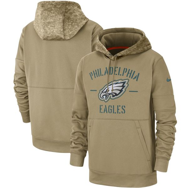

2020 men women kid philadelphia 13 eagle tan vintage weat hirt 2019 alute to ervice ideline therma pullover 13 nfl hoodie