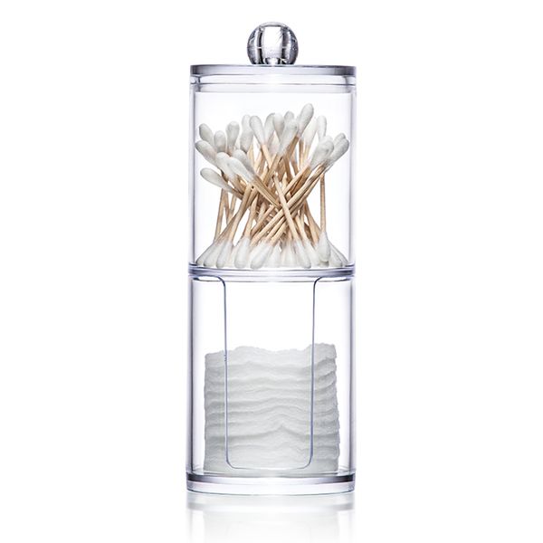 

acrylic makeup organizer cotton swab storage box round make up organizer jewelry storage box holder and candy jars