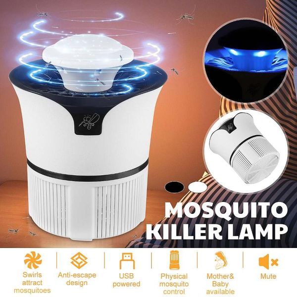 

mosquito killer lamp usb electric no noise no radiation insect killer flies trap lamp anti 360-degree window 2200rpm airflow fan